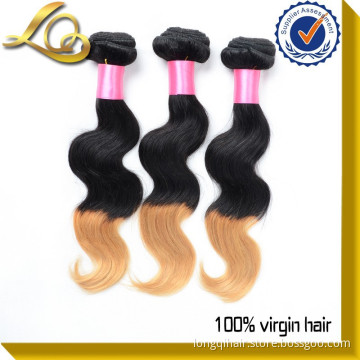 track hair braid brazilian ombre bundles 100% remy human hair extension